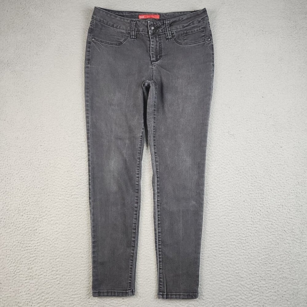 Elle Jeans Womens Size 8 Regular Black‎ Legging Jegging Ankle Skinny Leg Stretch